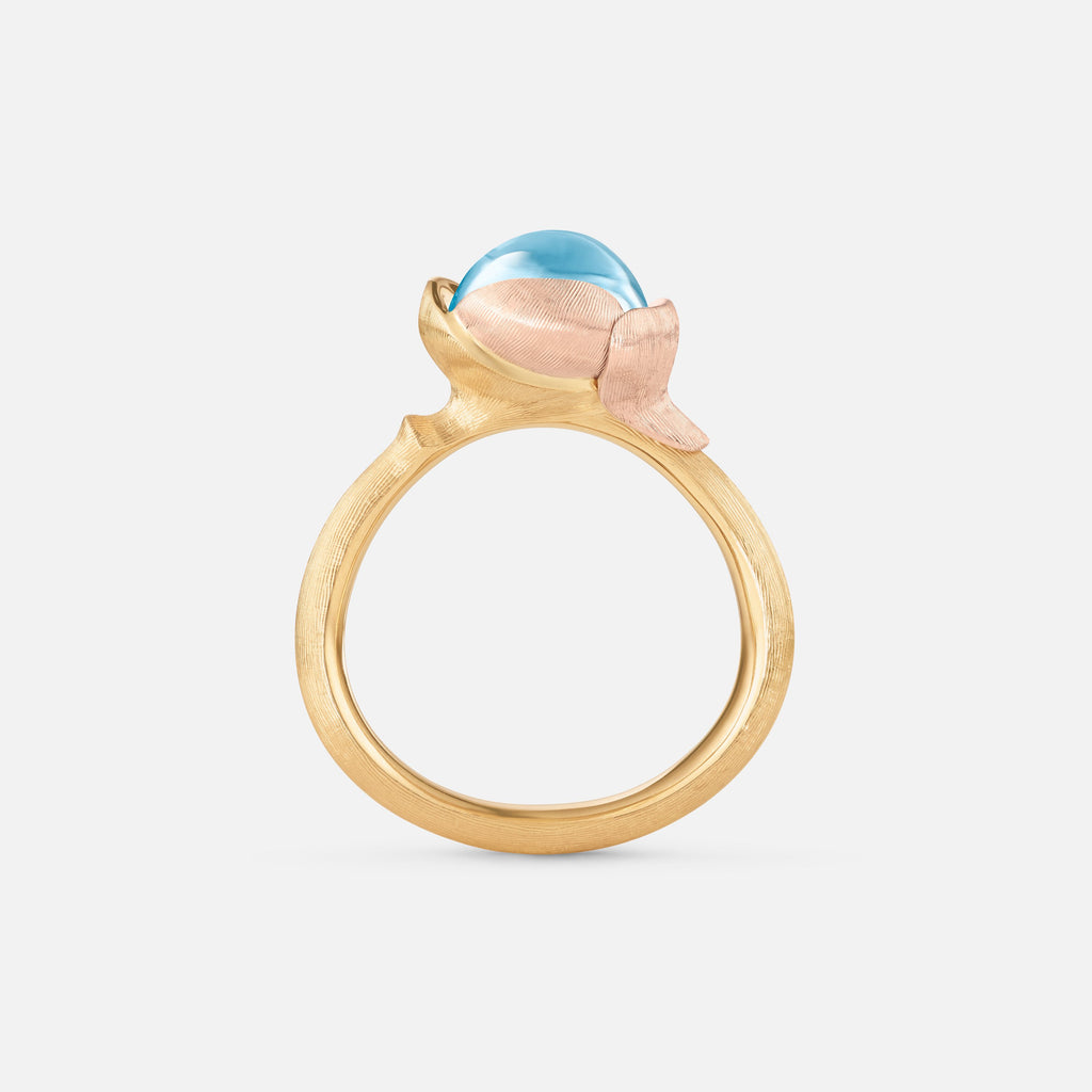 Lotus Ring 1 Sky Blue Topaz