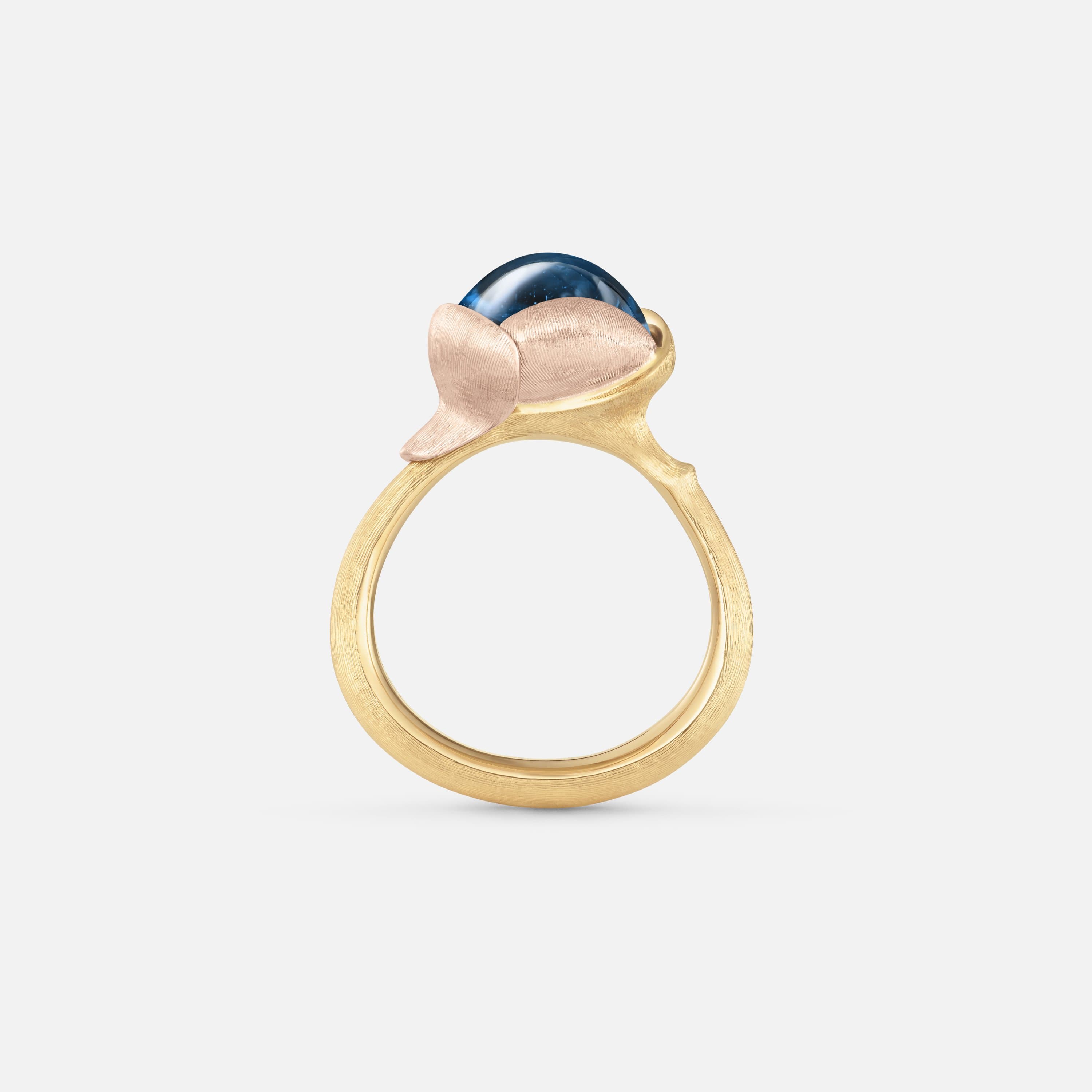 Lotus Ring 2 London Blue Topaz