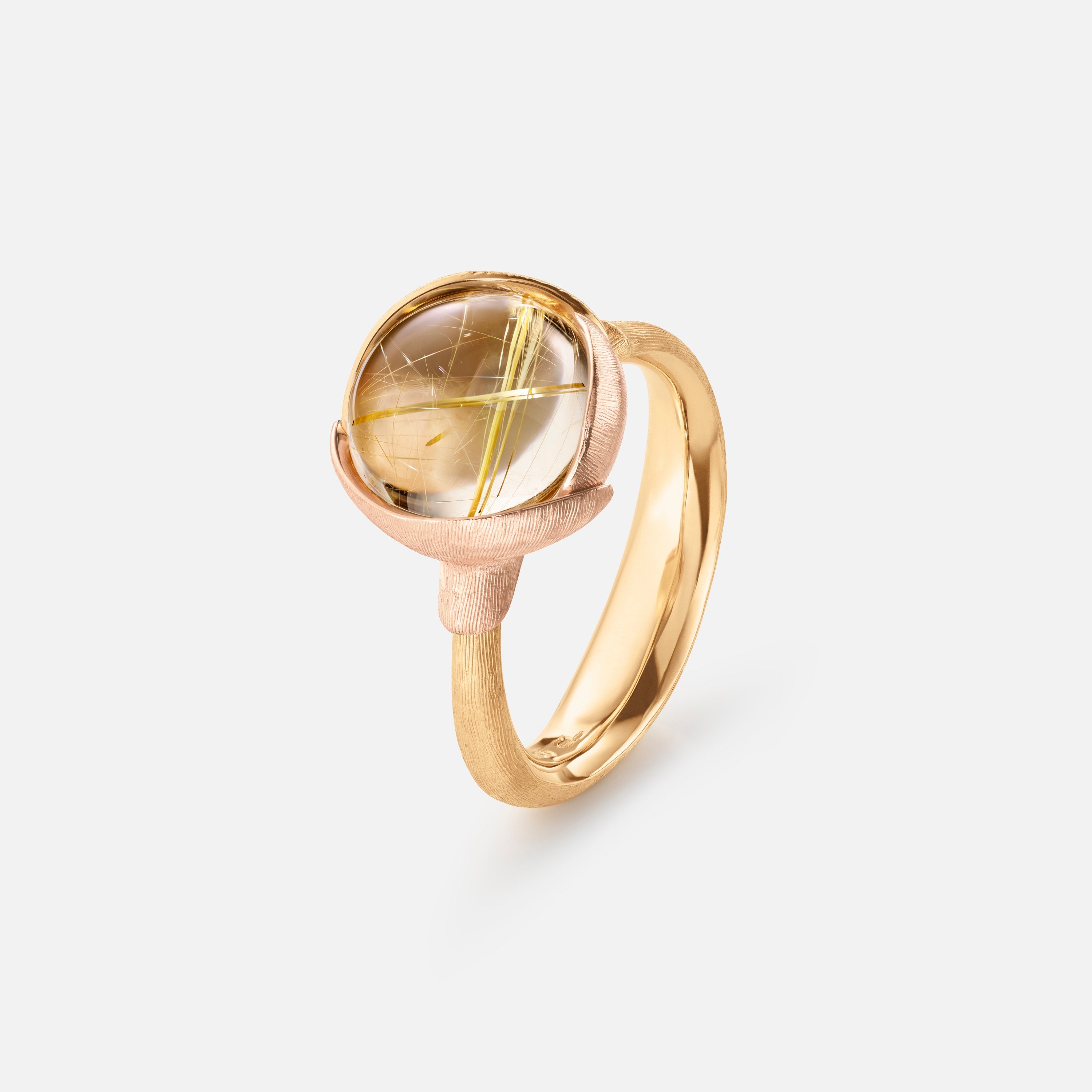 Lotus Ring 2 Rutile Quartz