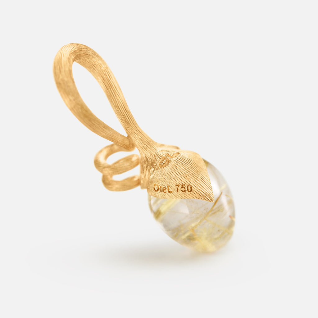 Lotus Sprout Pendant Rutile Quartz