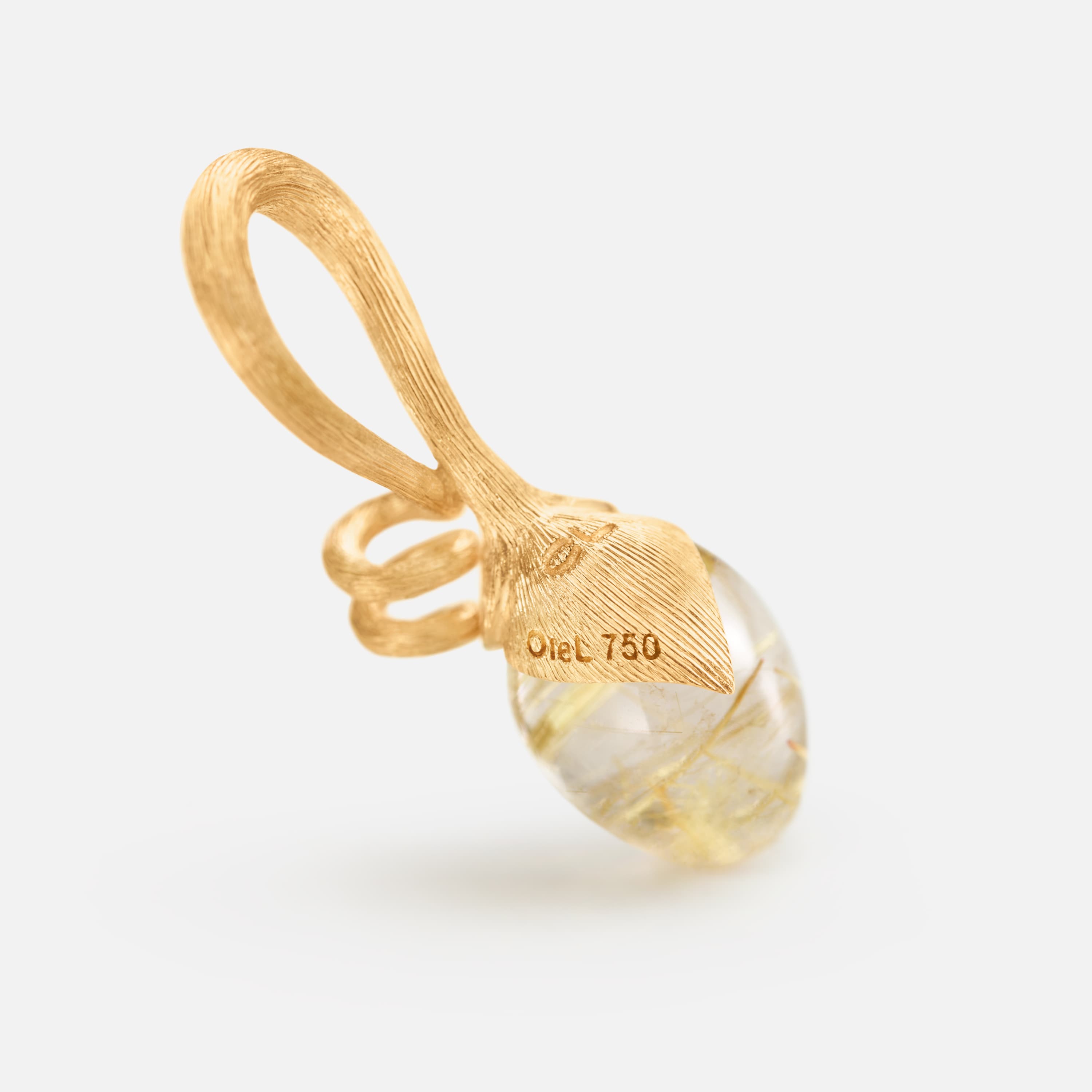 Lotus Sprout Pendant Rutile Quartz