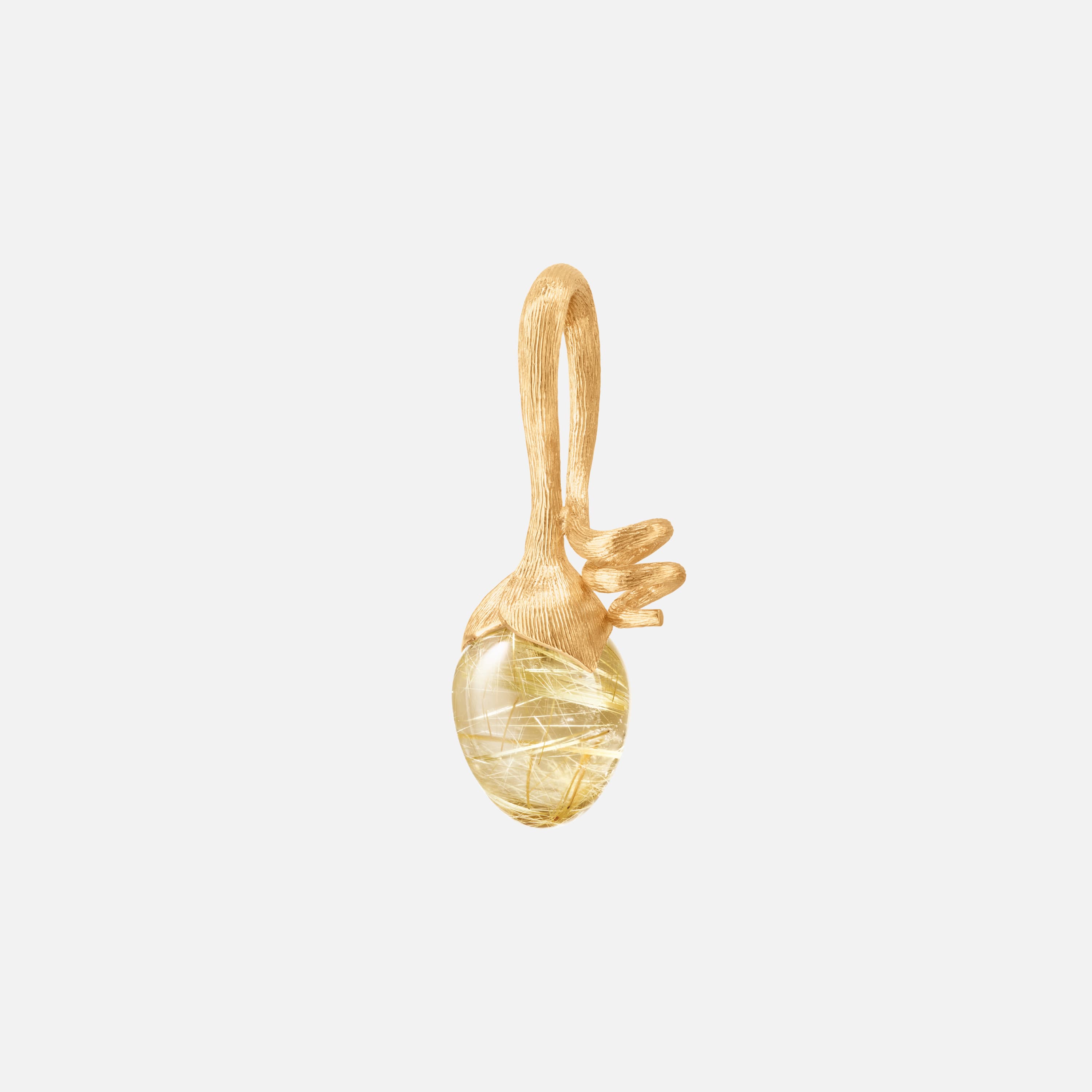 Lotus Sprout Pendant Rutile Quartz