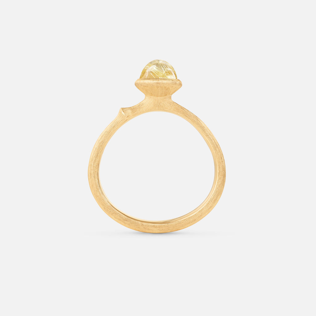 Lotus Ring 0 Rutile Quartz