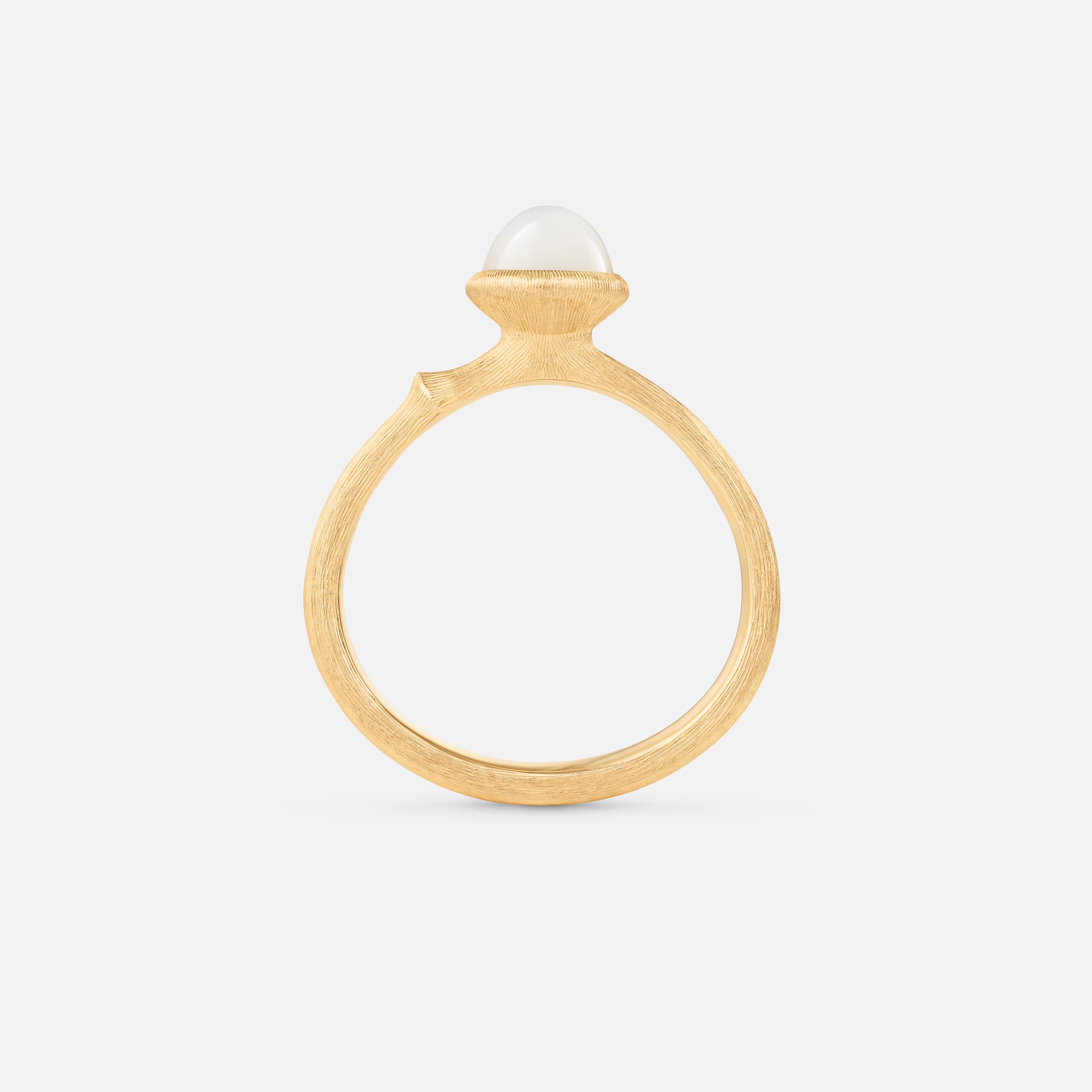 Lotus Ring 0 White Moonstone