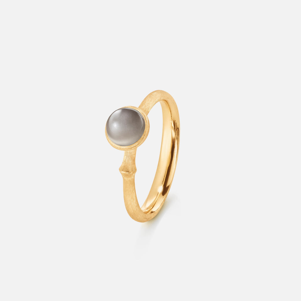 Lotus Ring 0 Grey Moonstone
