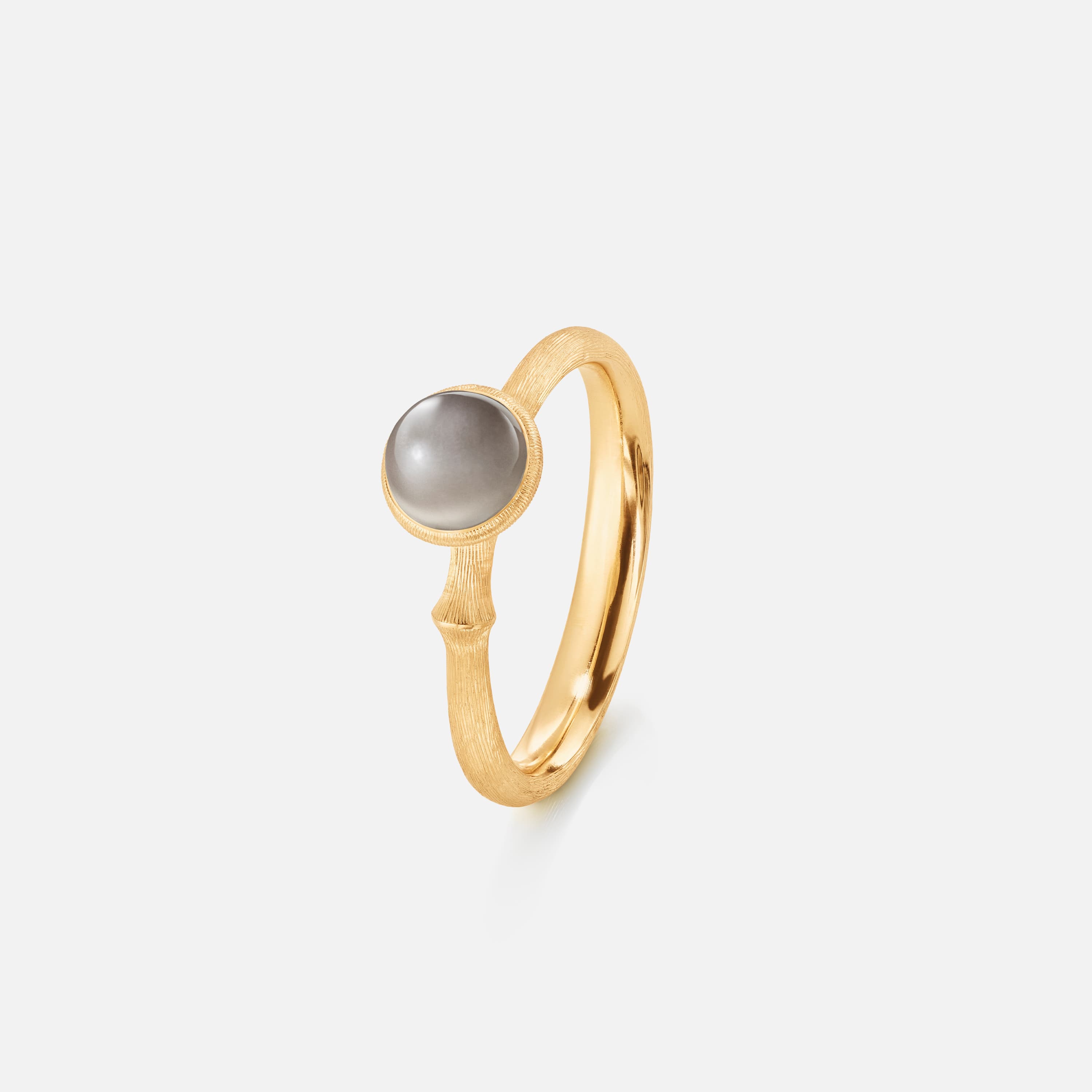 Lotus Ring 0 Grey Moonstone