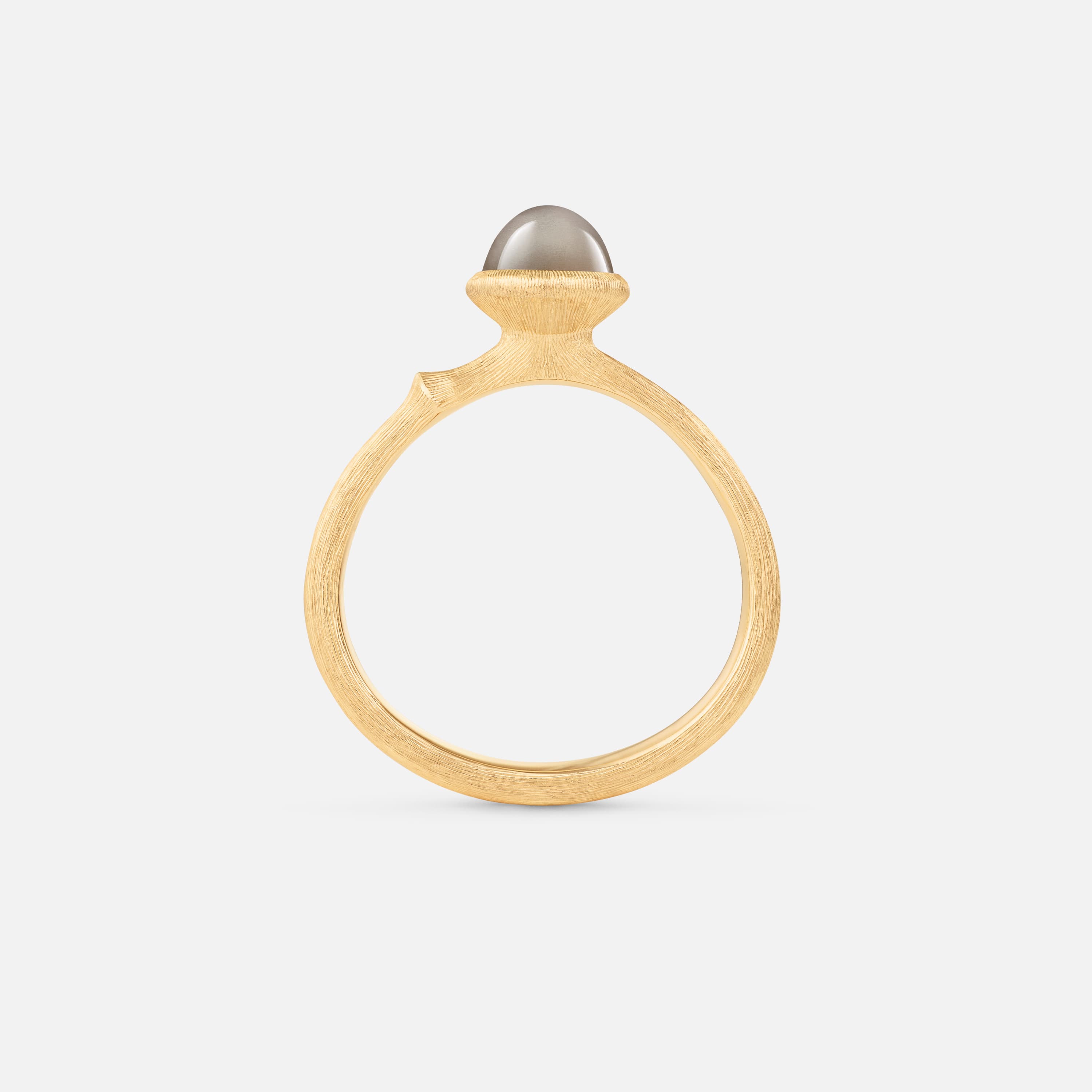 Lotus Ring 0 Grey Moonstone