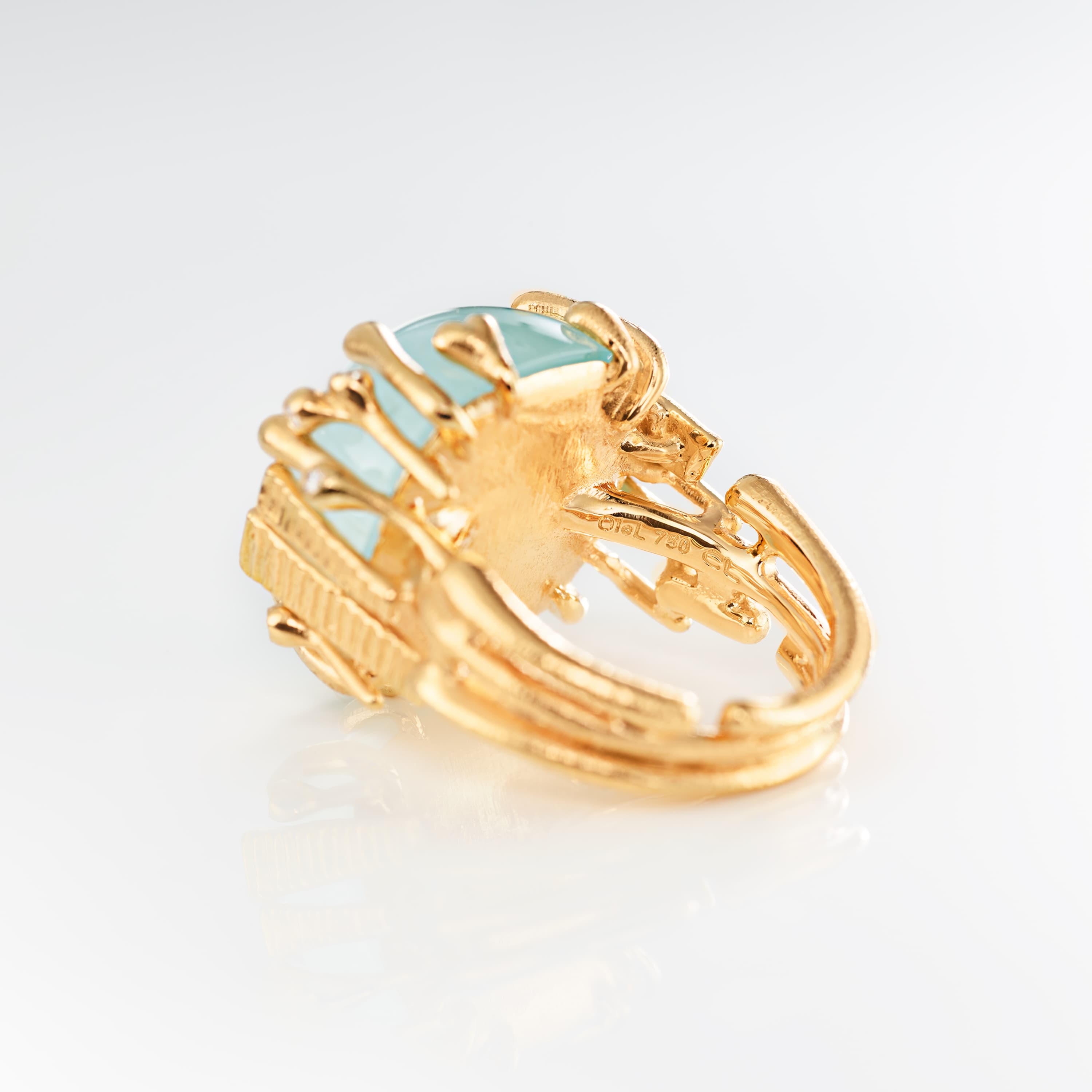 Boho Ring Large Aquamarine