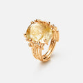 Boho Ring Medium Rutile Quartz