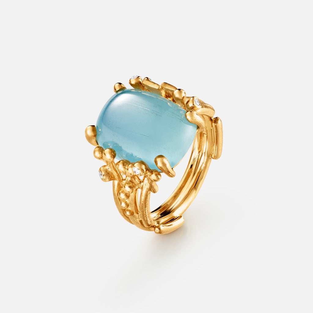 Boho Ring Medium Aquamarine