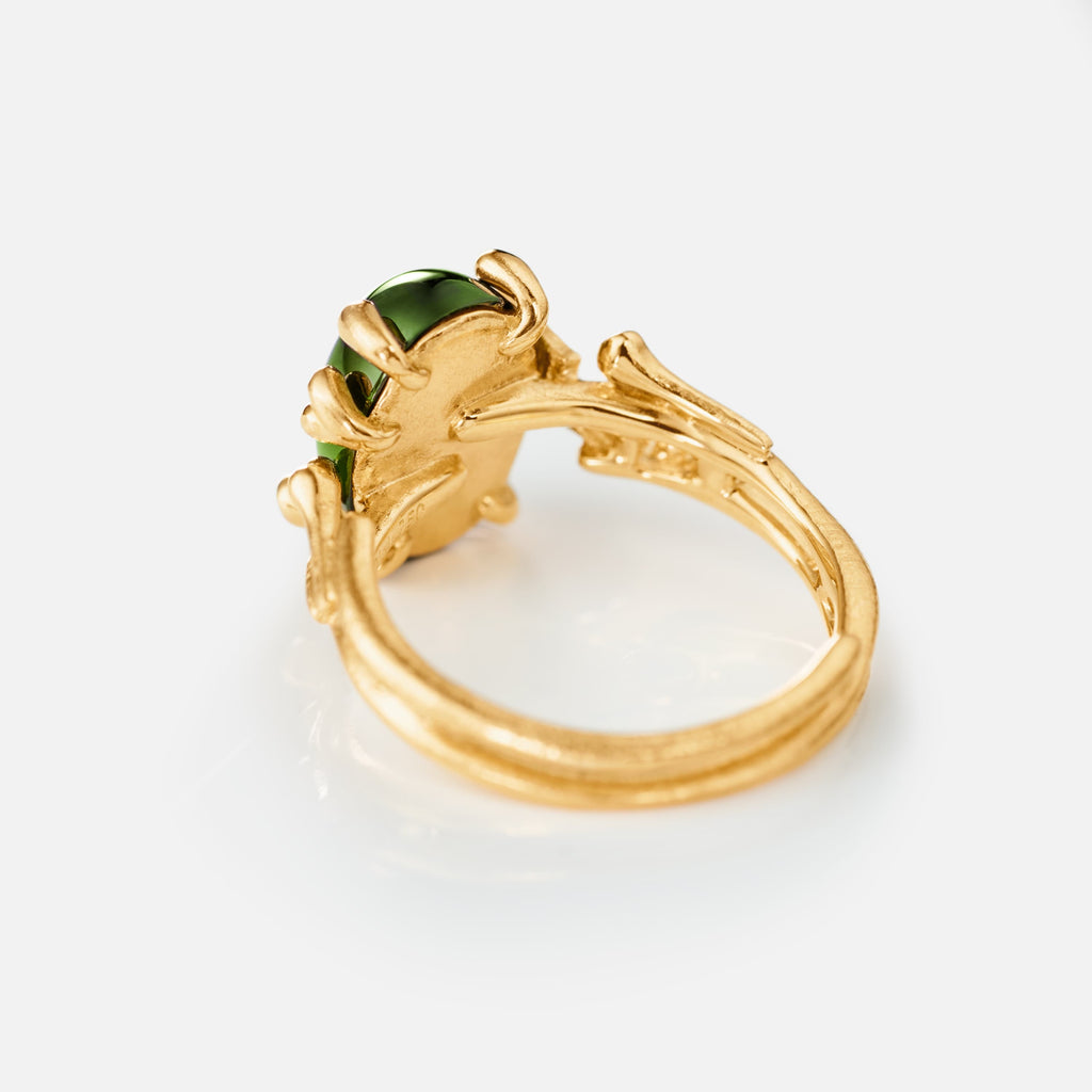 Boho Ring Small Green Tourmaline