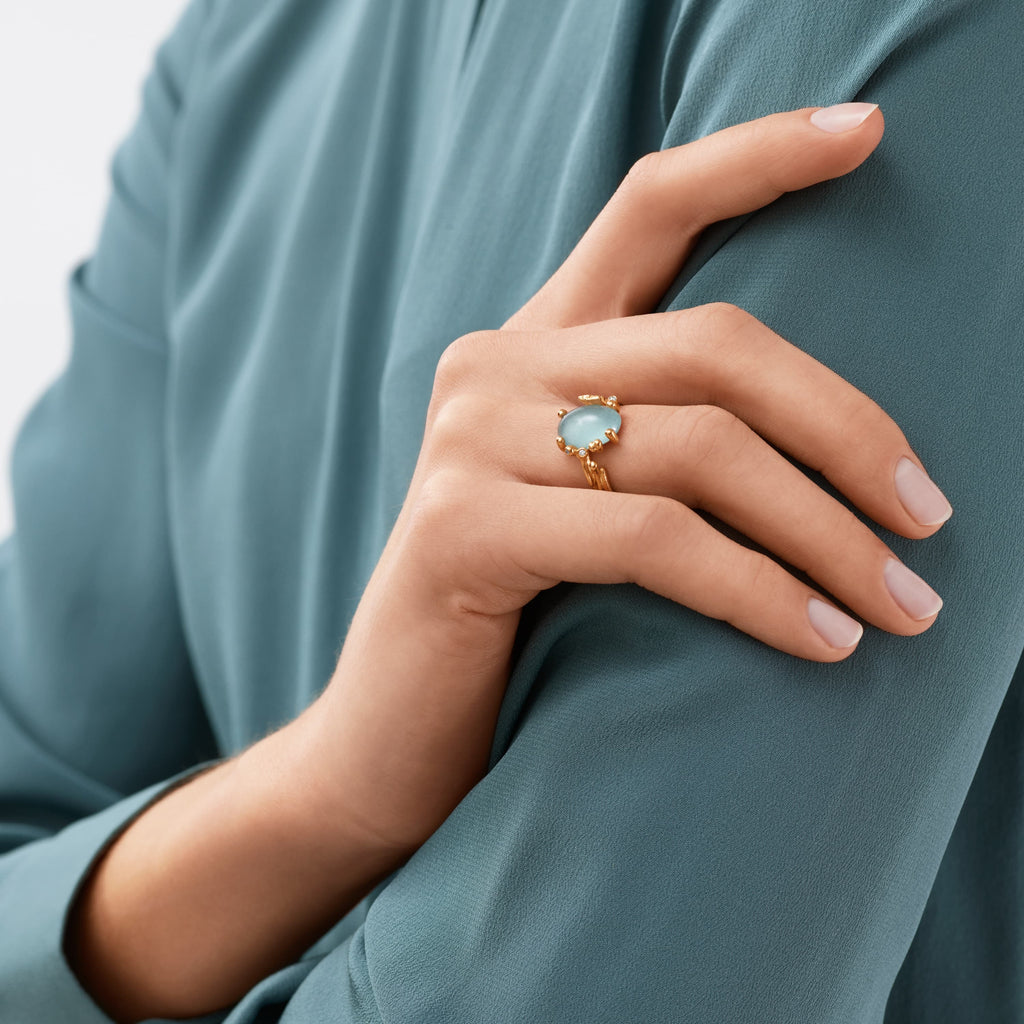 Boho Ring Small Aquamarine