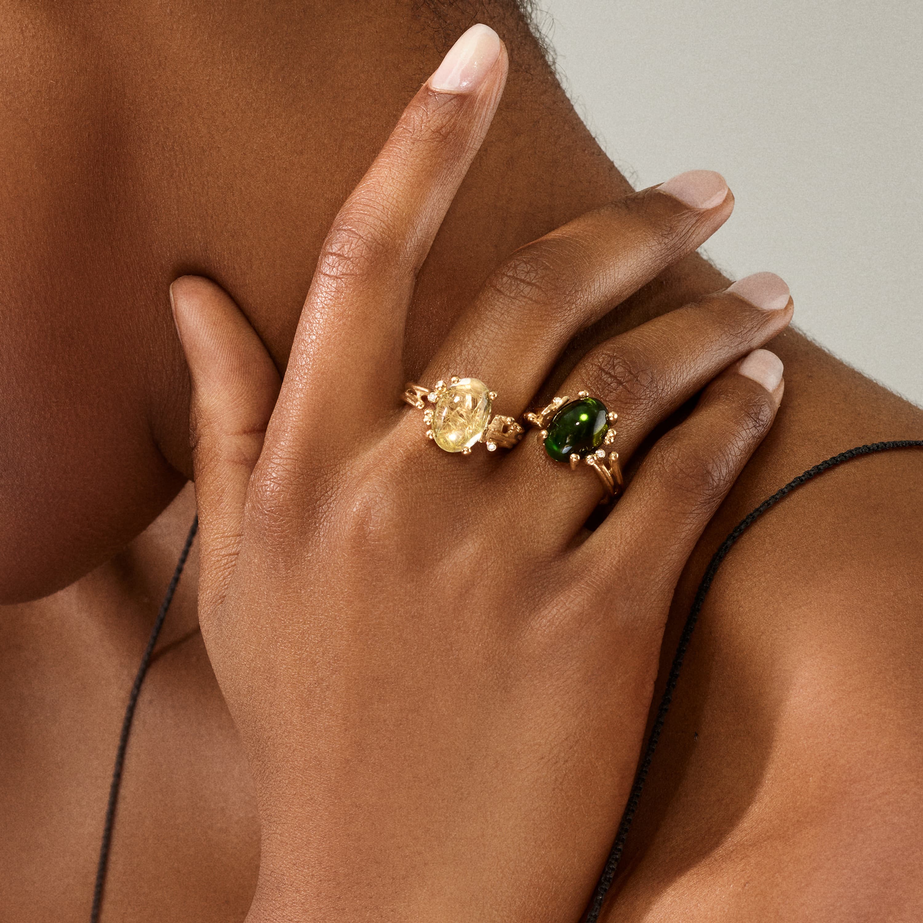 Boho Ring Small Rutile Quartz