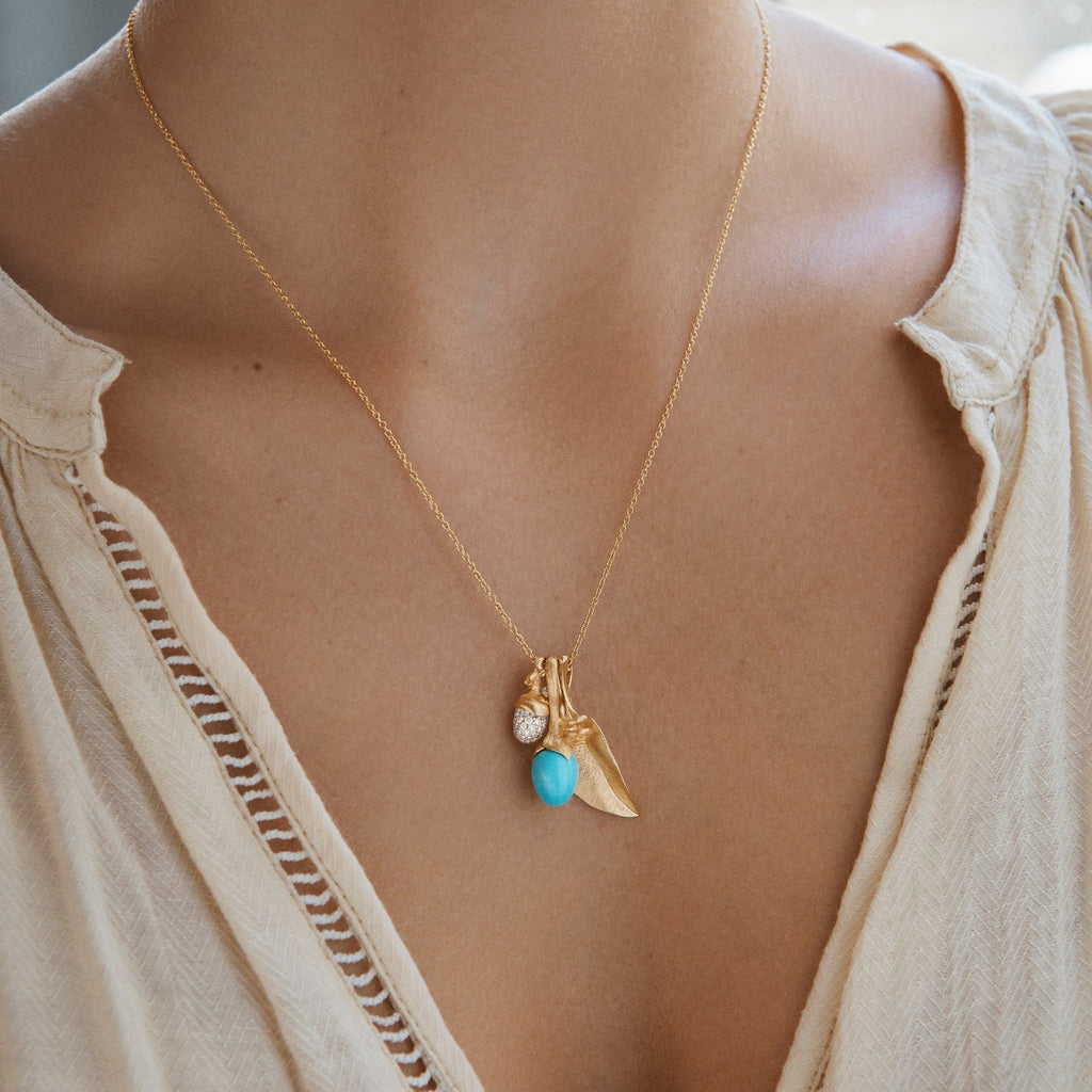 Leaves Pendant Round Small