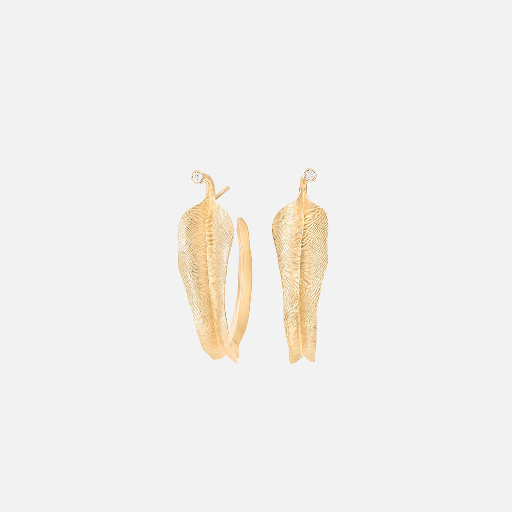 Leaves Creole Earrings Small