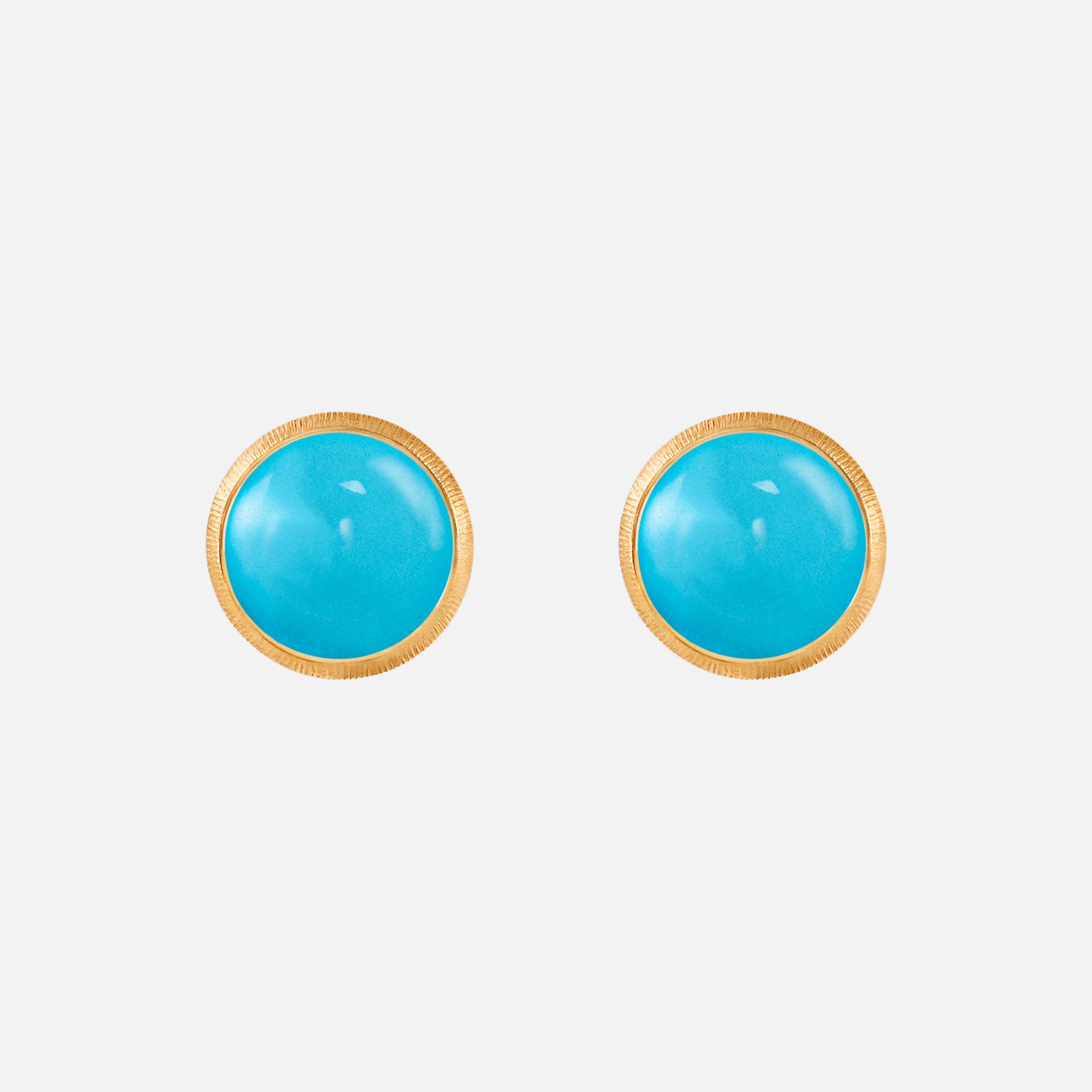 Lotus Stud Earrings Turquoise