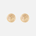 Lotus Stud Earrings Rutile Quartz