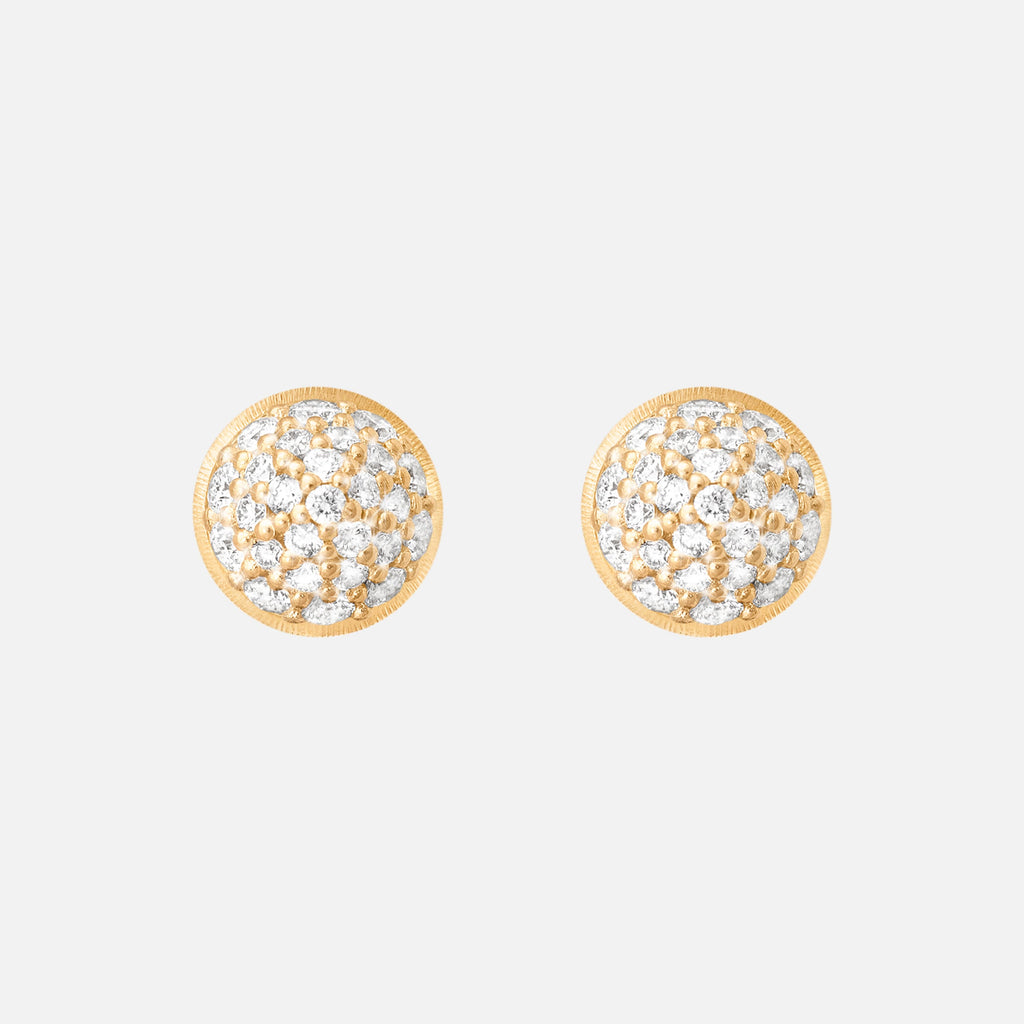Lotus Stud Earrings Pavé