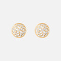 Lotus Stud Earrings Pavé
