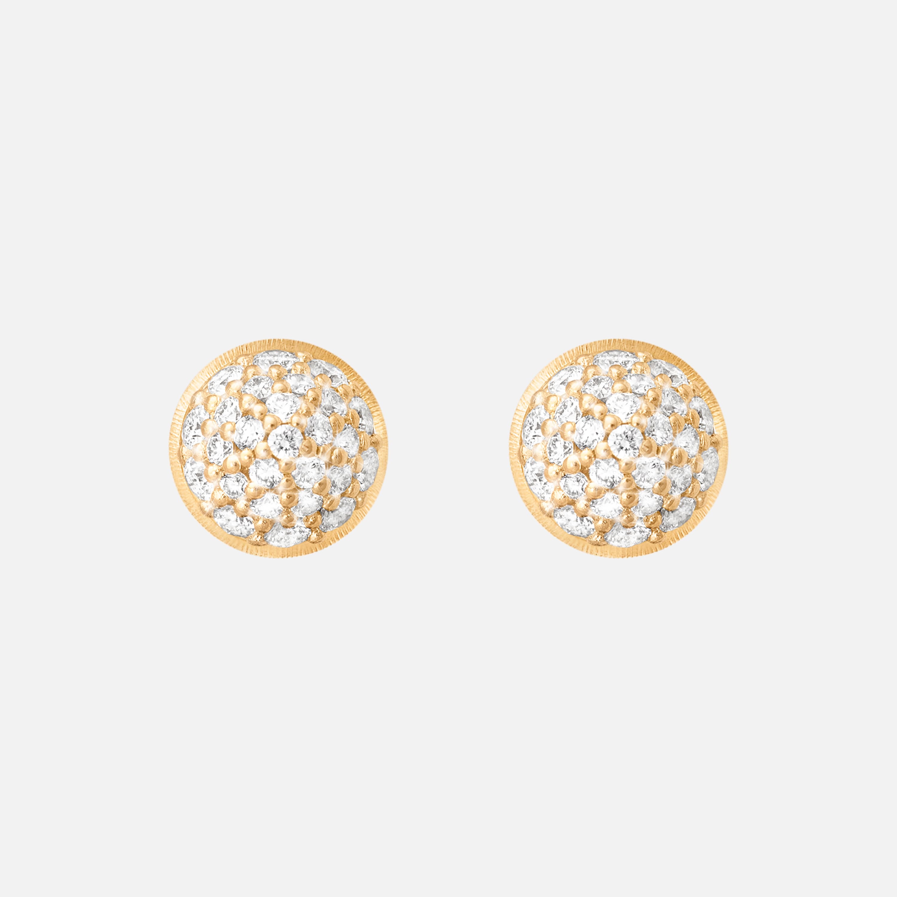 Lotus Stud Earrings Pavé