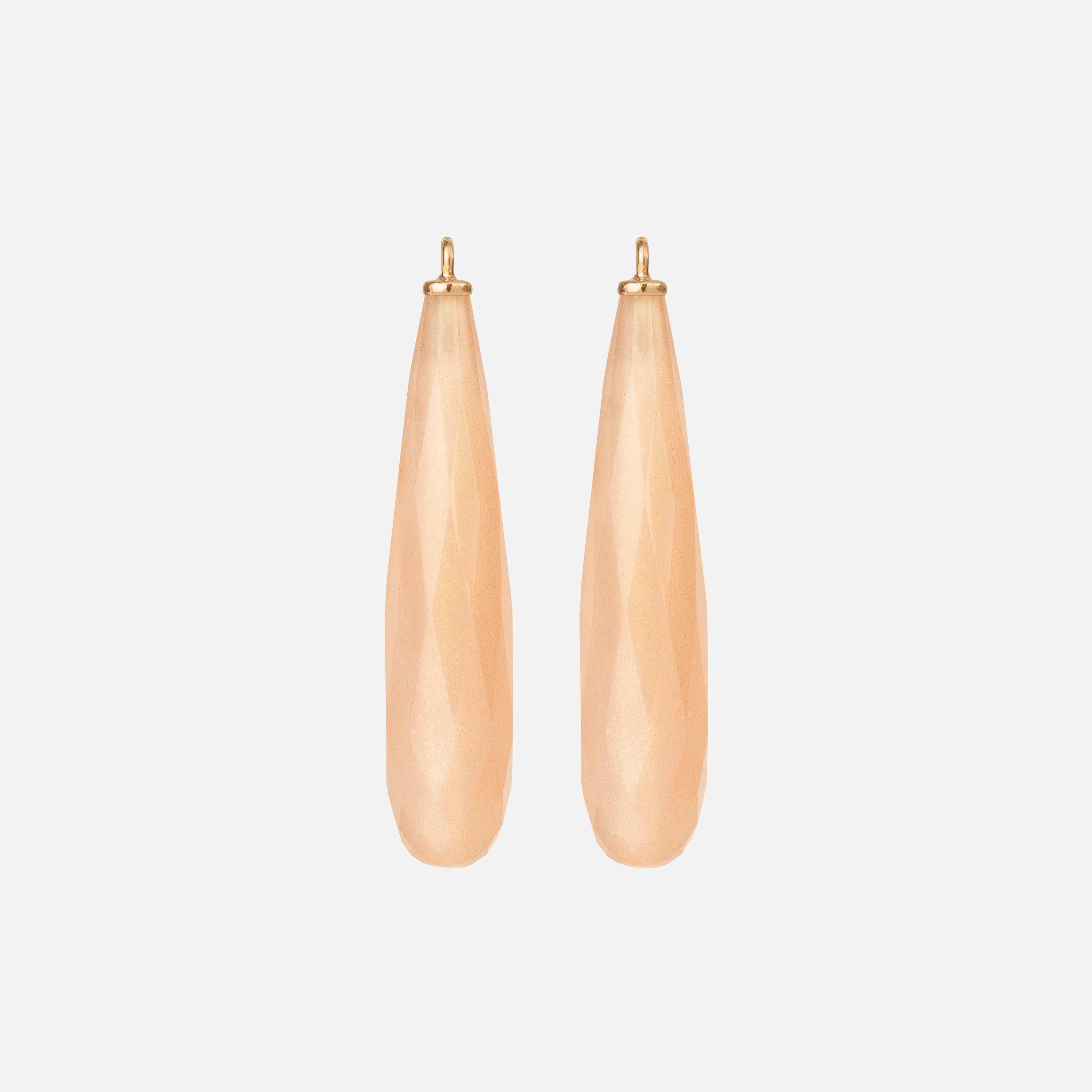 Earring Pendant Drops Blush Moonstone