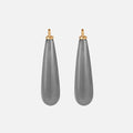 Earring Pendant Drops Grey Moonstone