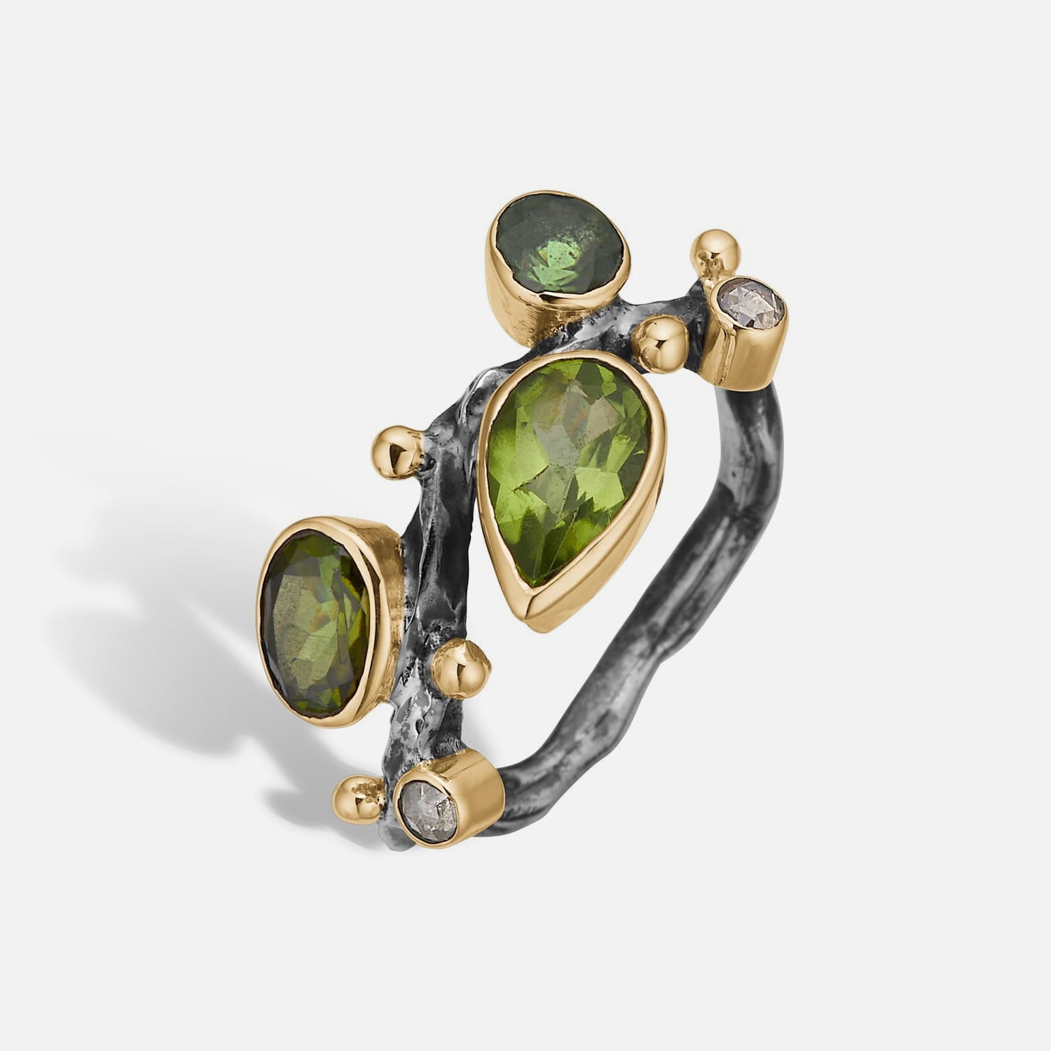 Grace Single Stones Green Mix Ring