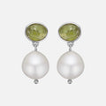 Siv Raw Peridot Pearl Örhängen