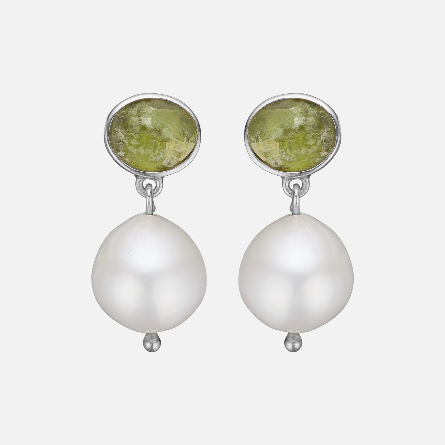 Siv Raw Peridot Pearl Örhängen