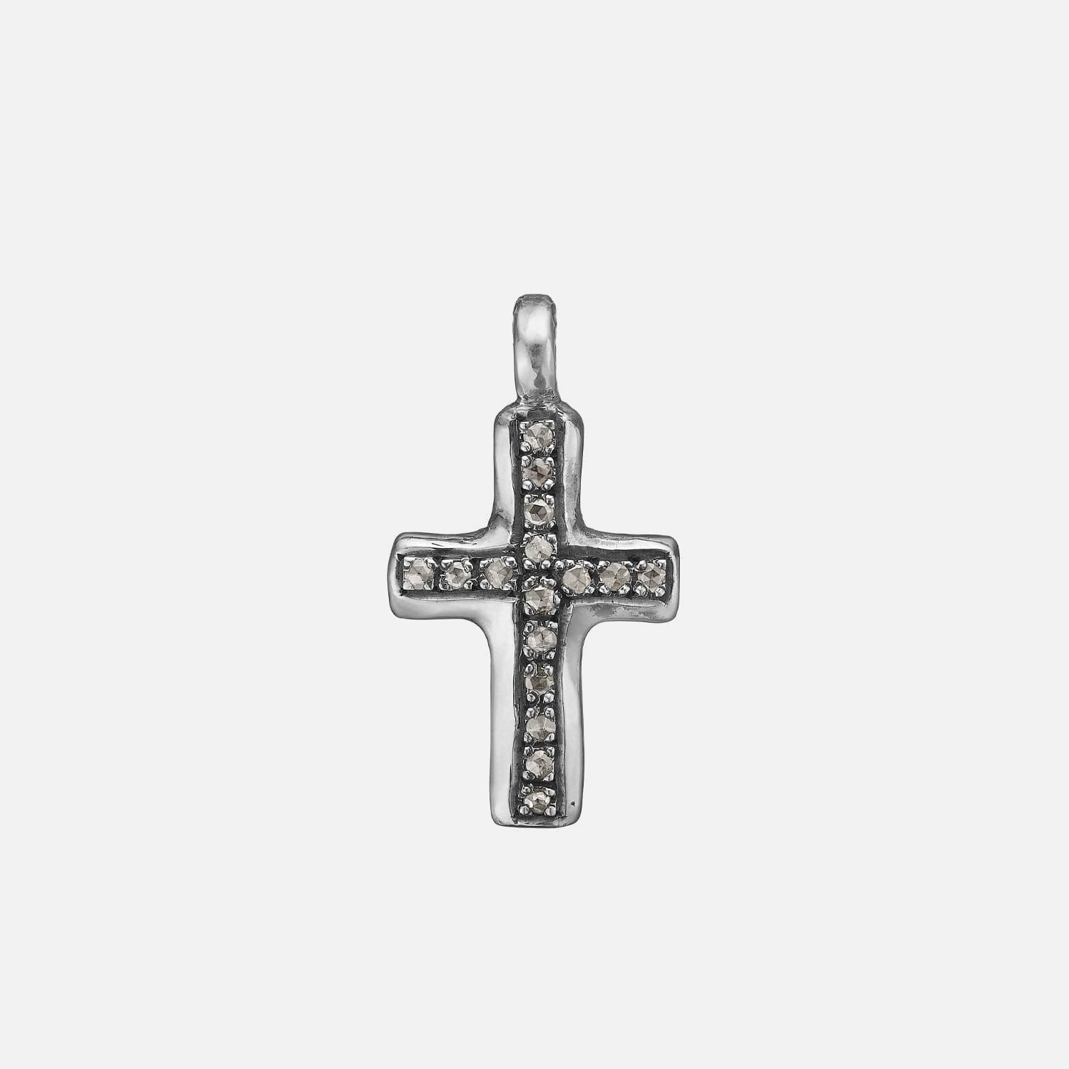 Cross Silver Pavé Pendant