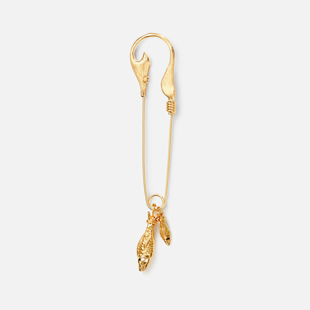 Under The Sea Fish Hook Brooch Large