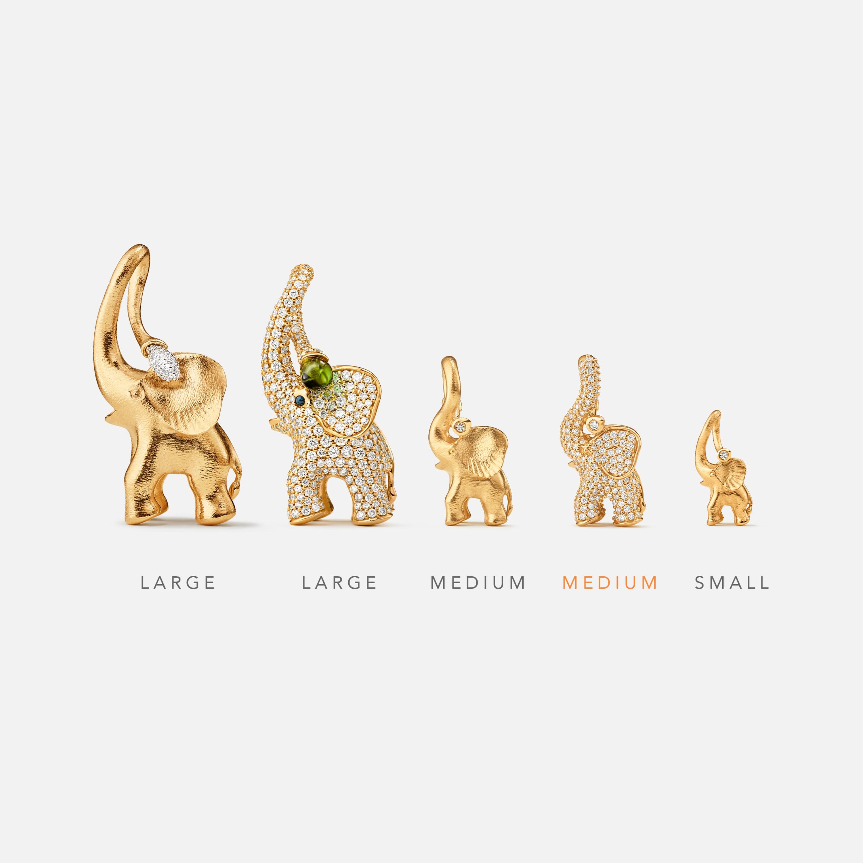 Elephant Pendant Pavé