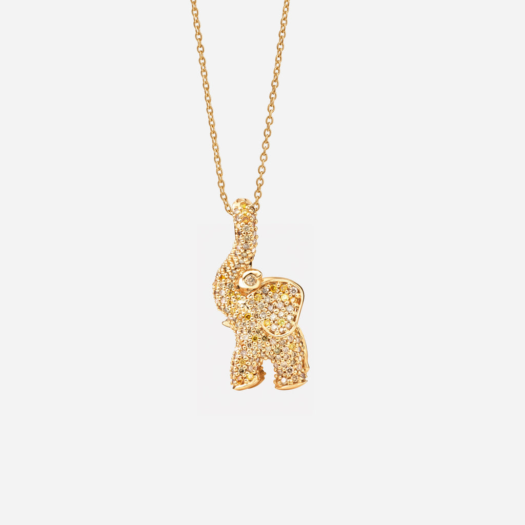 Elephant Pendant Pavé