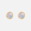Lotus Stud Earrings Opal