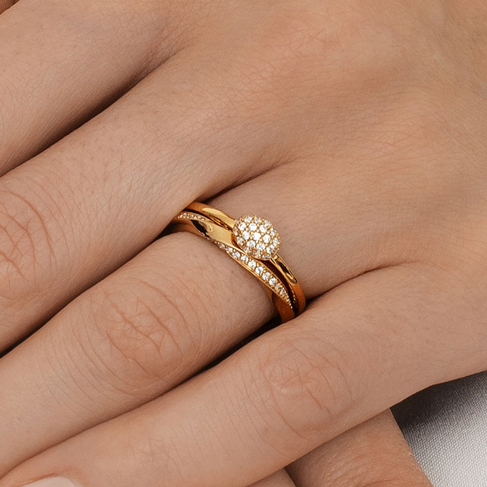 Love Bead Ring Diamonds