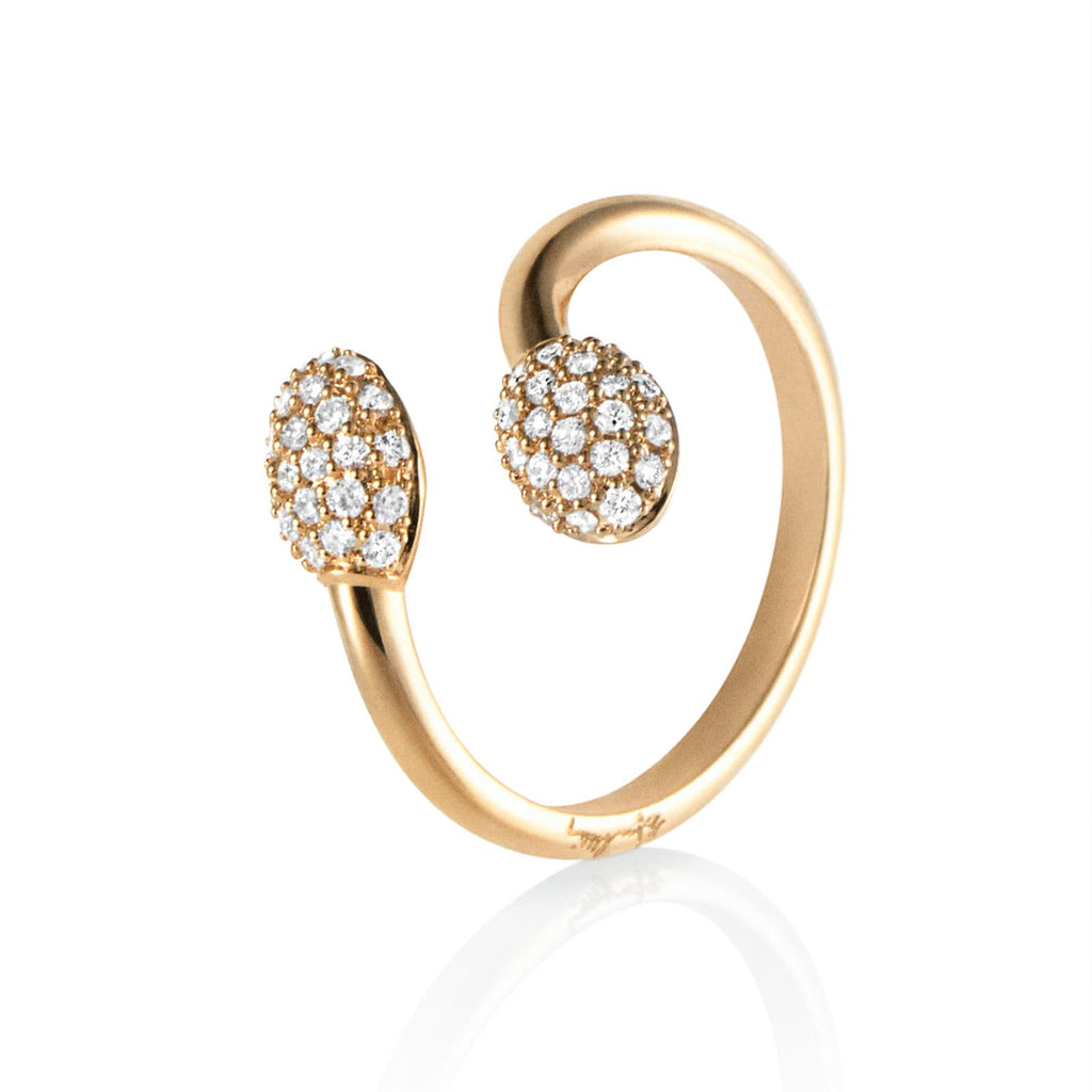 Love Bead Twin Ring Diamonds
