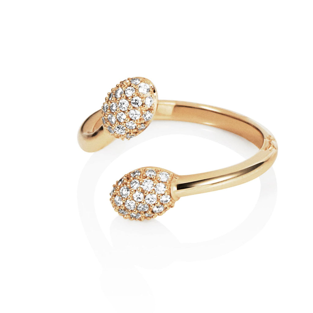 Love Bead Twin Ring Diamonds