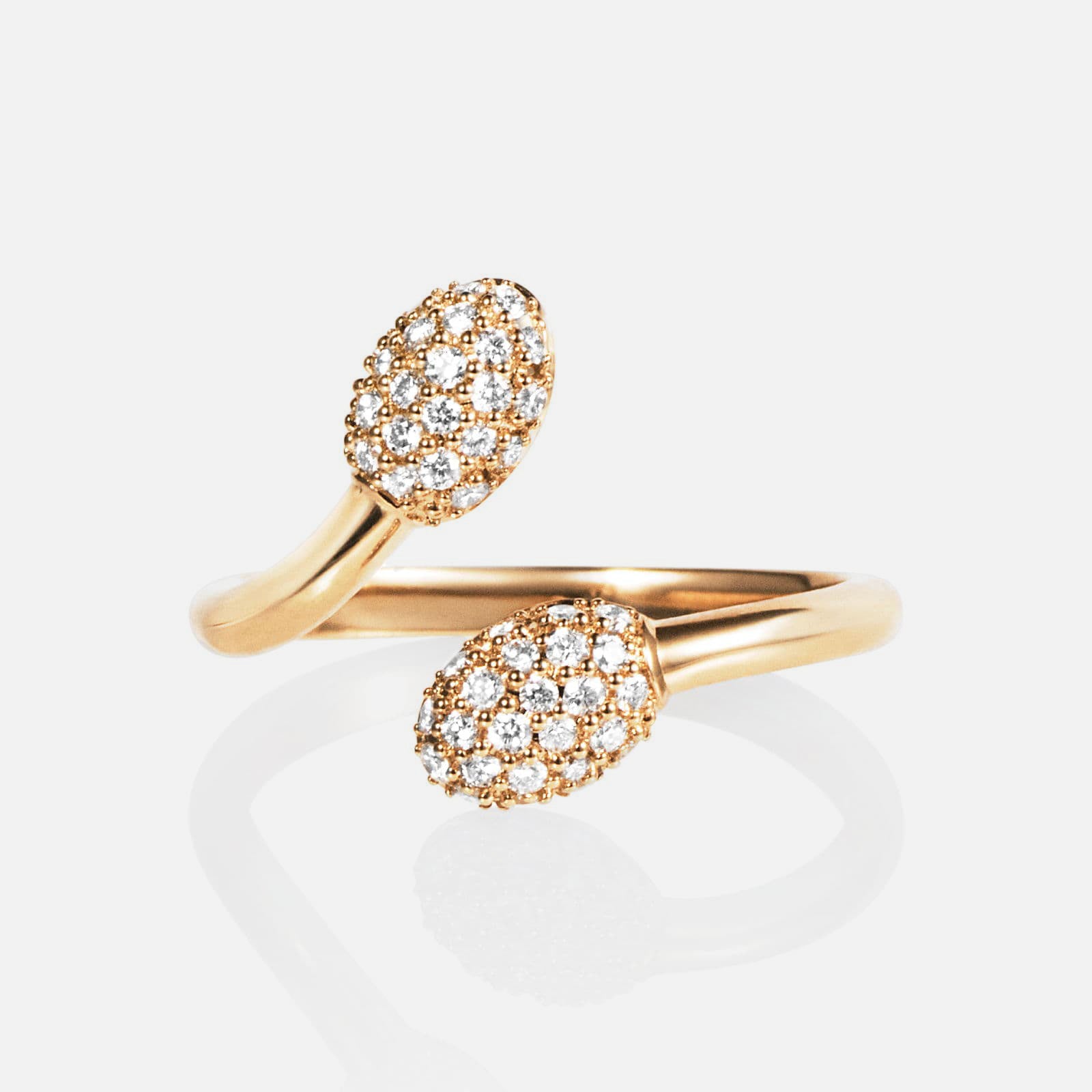 Love Bead Twin Ring Diamonds