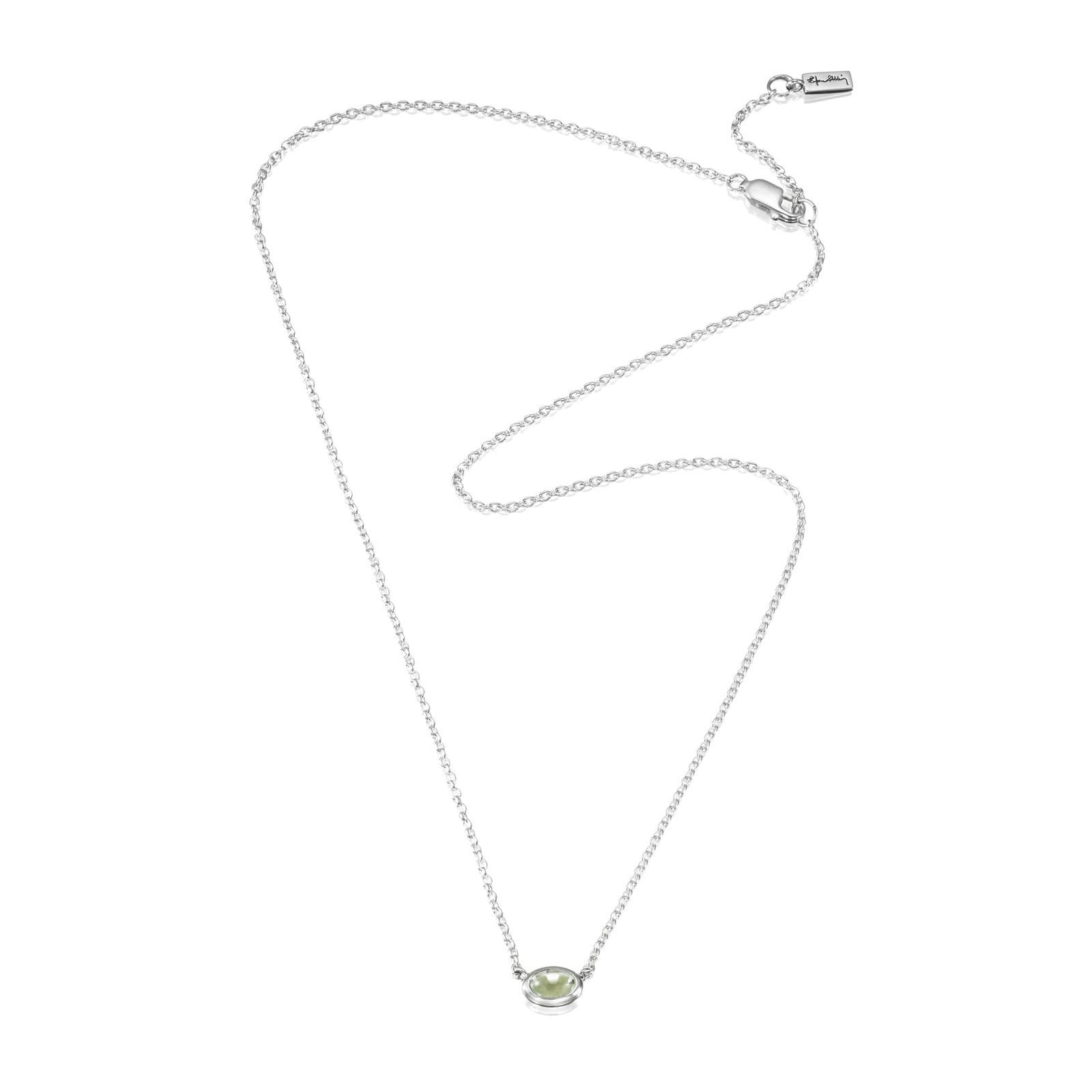 Love Bead Necklace Green Quartz