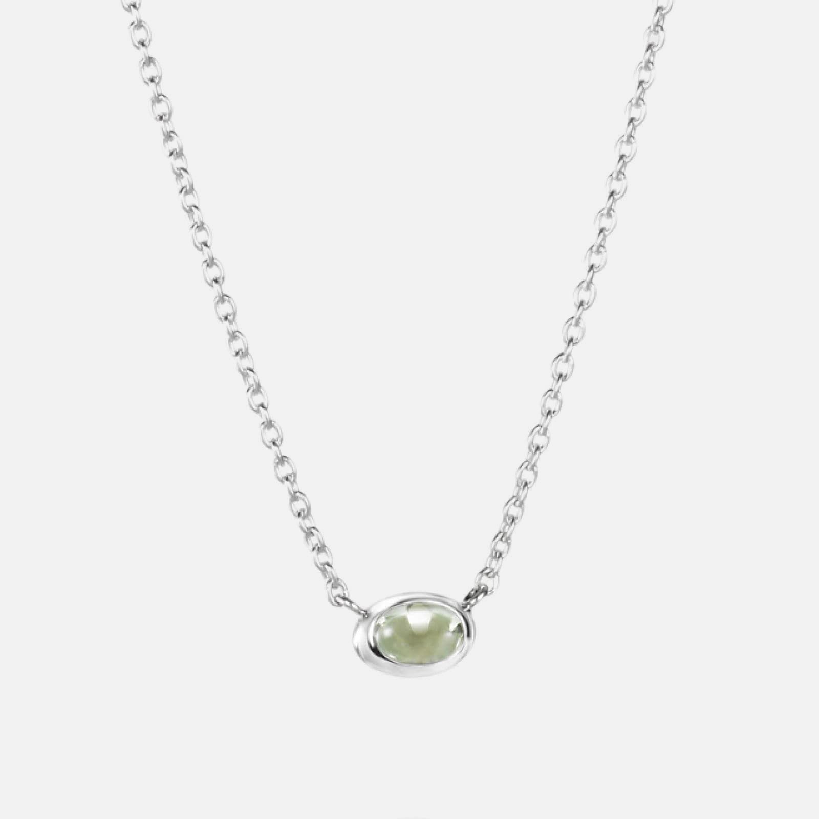 Love Bead Necklace Green Quartz