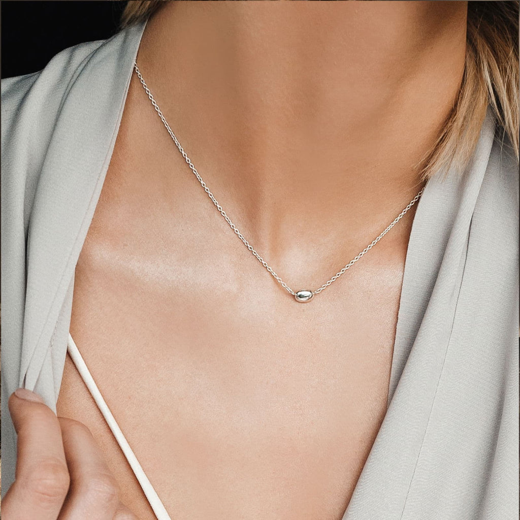 Love Bead Necklace Silver