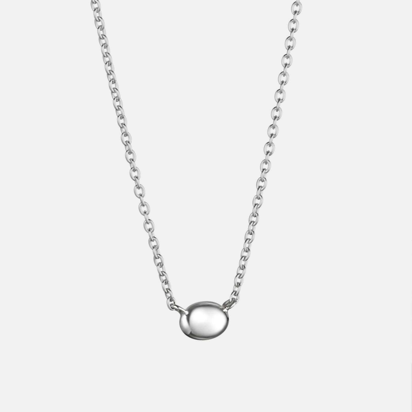 Love Bead Necklace Silver