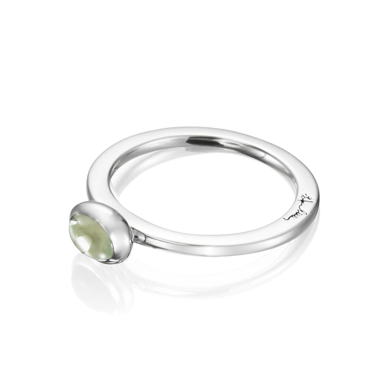 Love Bead Ring Green Quartz