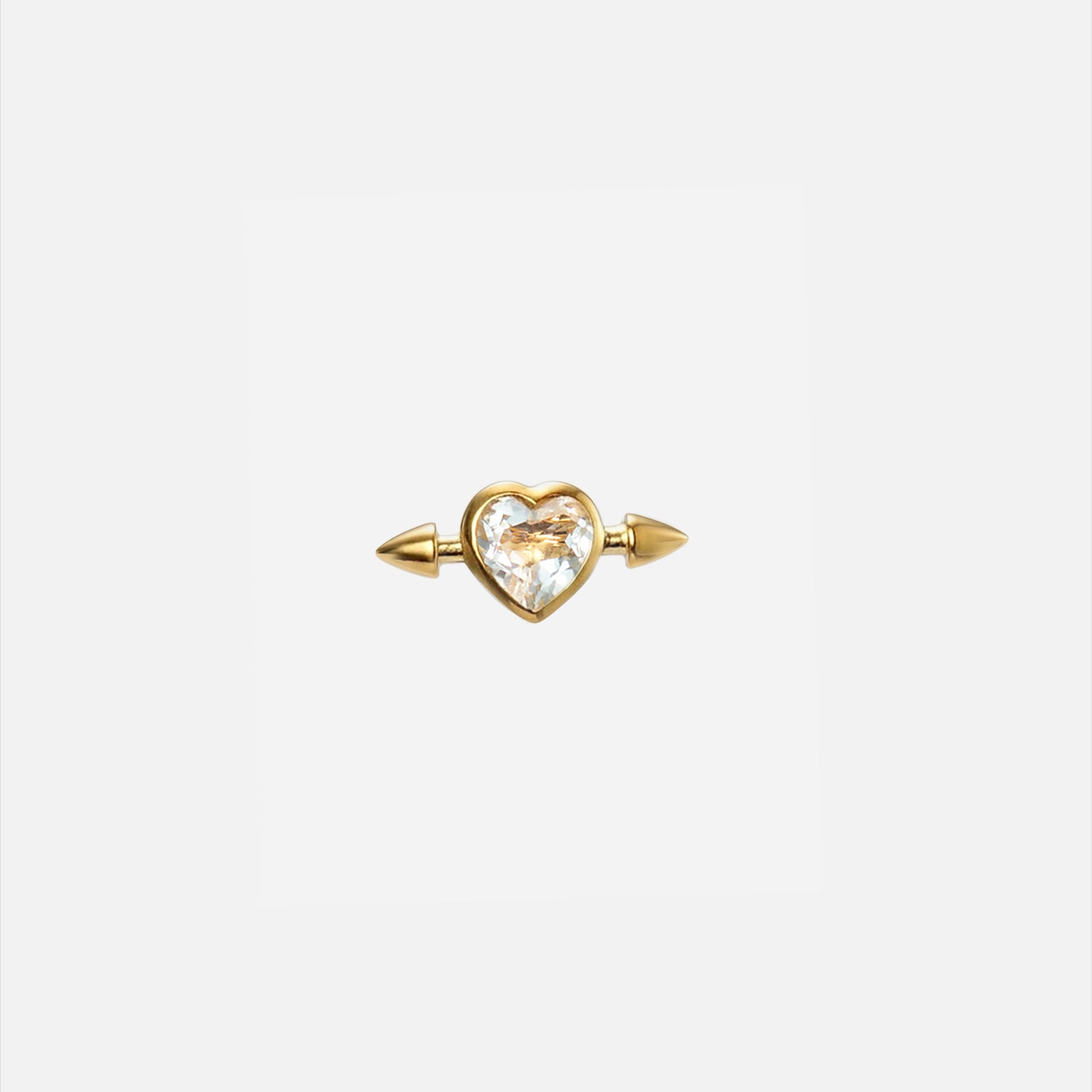 Pierced Heart Ear Stud