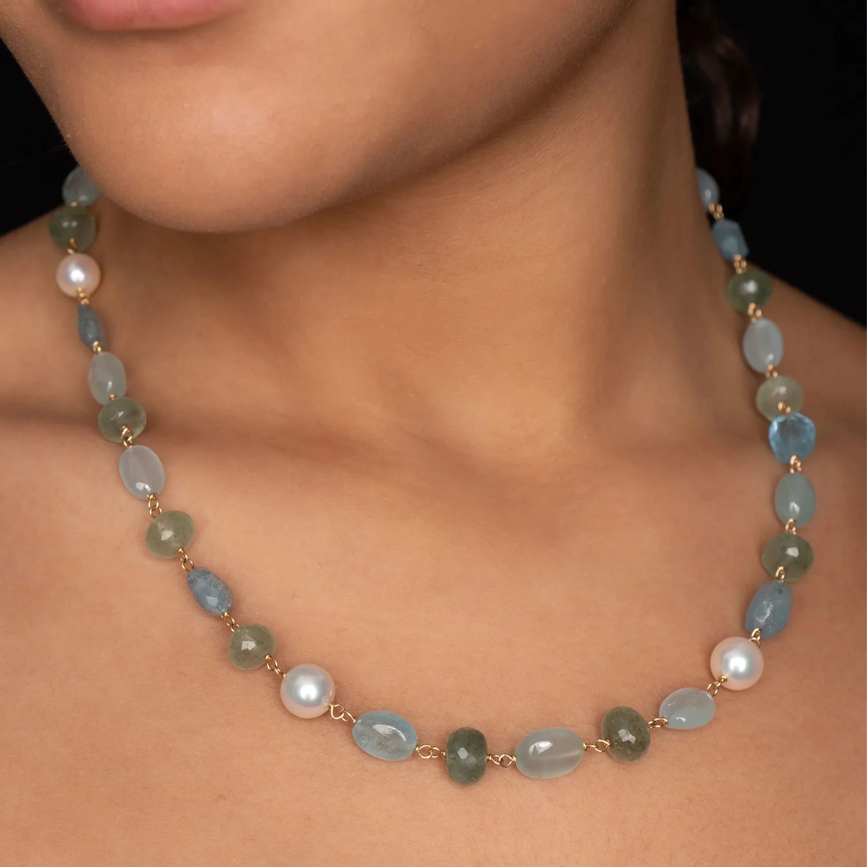 Piccolo Necklace Grand Aqua