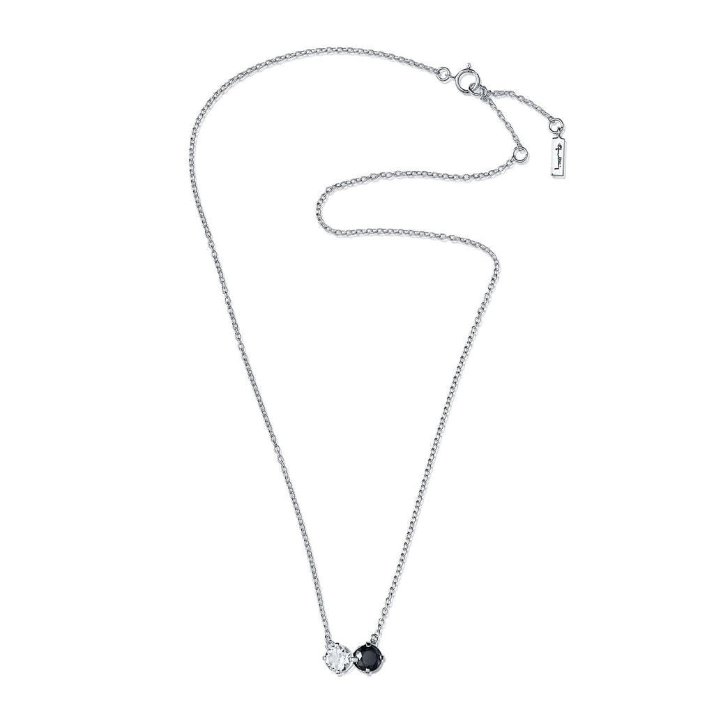 The Storm & I Necklace Crystal Quartz/Onyx