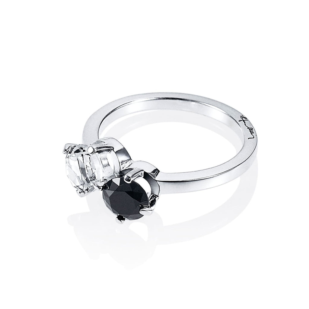 The Storm & I Ring Crystal Quartz/Onyx